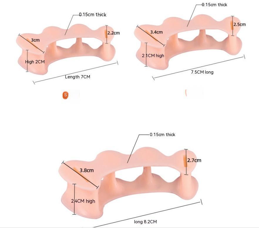 Three-hole Silicone Hallux Valgus Toe Separator Brace